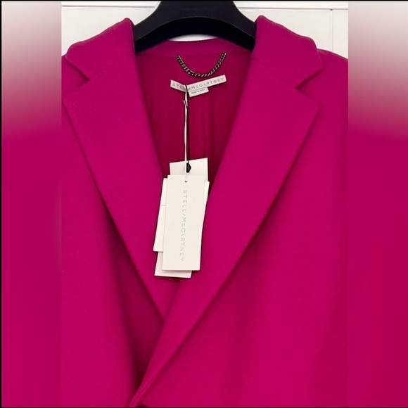 Stella McCartney Double Breasted Mid-Length Coat. Fuchsia. Sz. 42 IT / 6-8 US - Picture 5 of 10